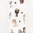 Load image into Gallery viewer, Sweet Ellie Sue - Blue Dog & Friends Throw Blanket - White