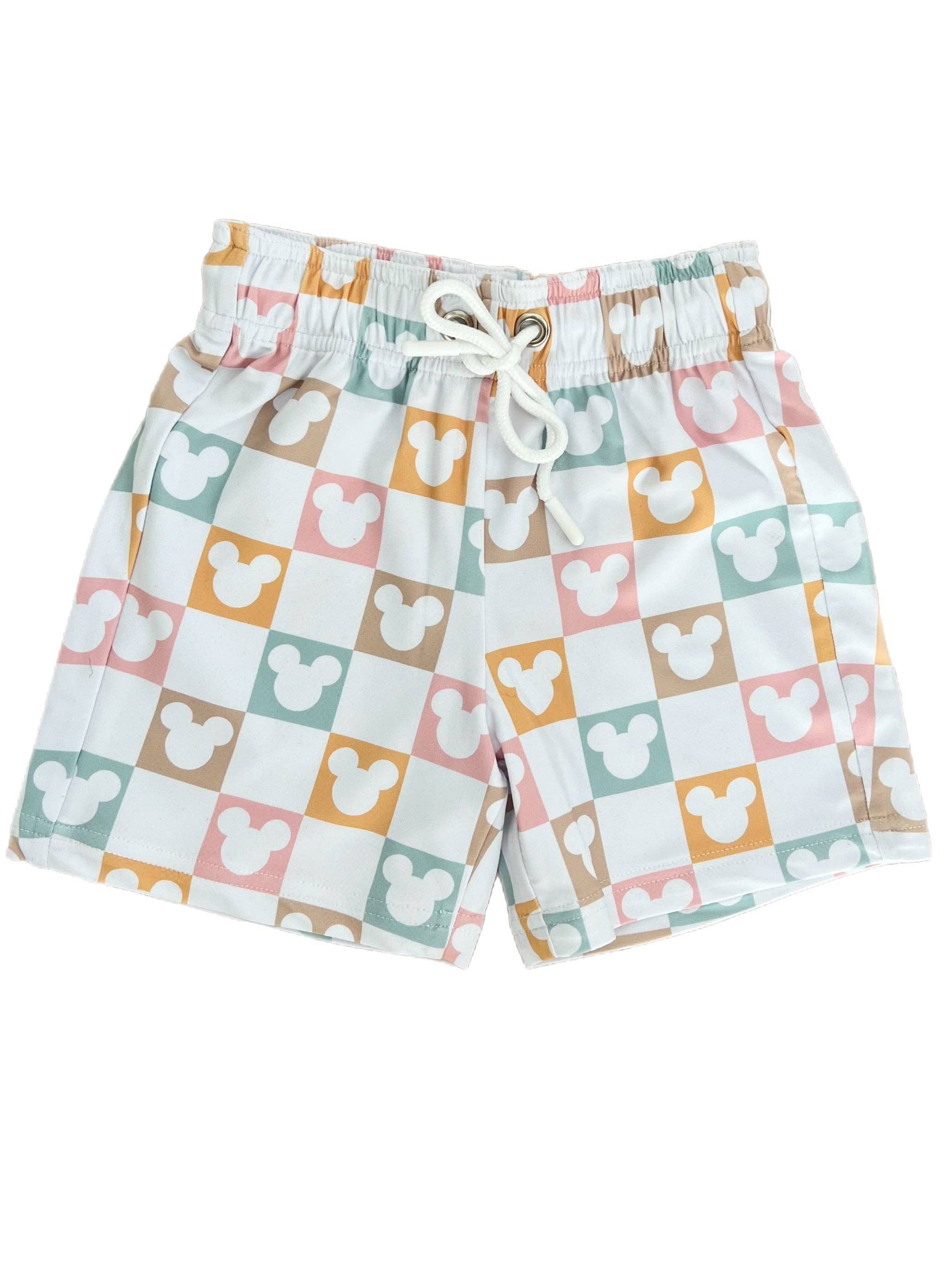Sweet P Baby Co. - Checkered Magic Boys Swim Shorts - UPF 50