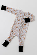 Load image into Gallery viewer, Baby Blue Bamboo Zip Romper