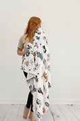 Load image into Gallery viewer, Sweet Ellie Sue - Blue Dog & Friends Throw Blanket - White