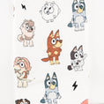 Load image into Gallery viewer, Sweet Ellie Sue - Blue Dog & Friends Throw Blanket - White