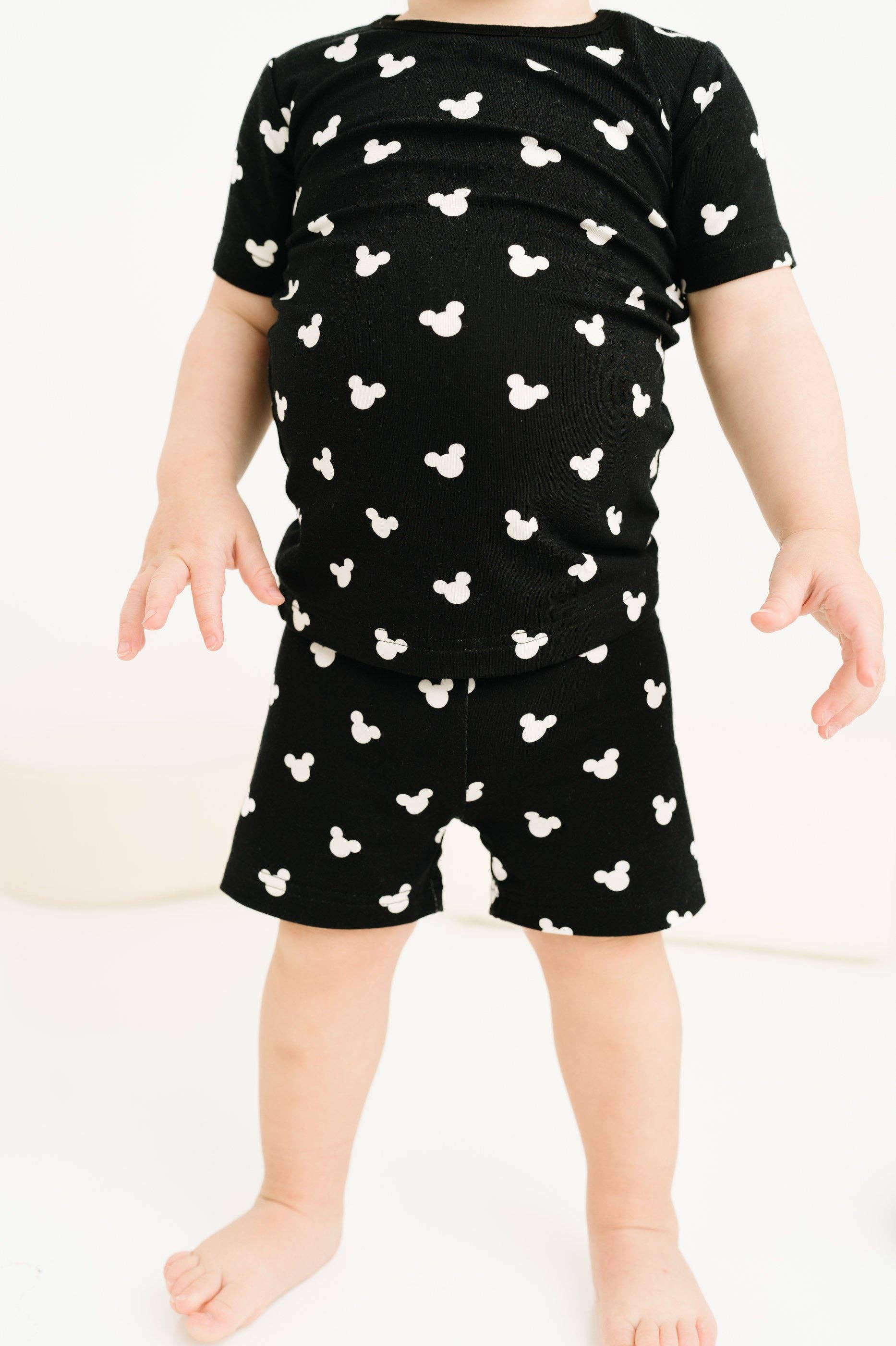 Little One Shop - Black Magical Bamboo Shorts Set