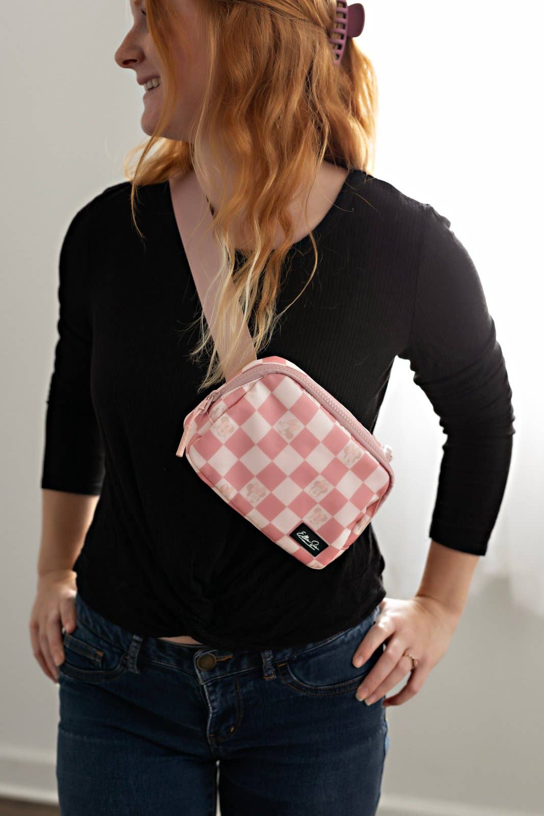 Sweet Ellie Sue - Rose Checkers Belt Bag