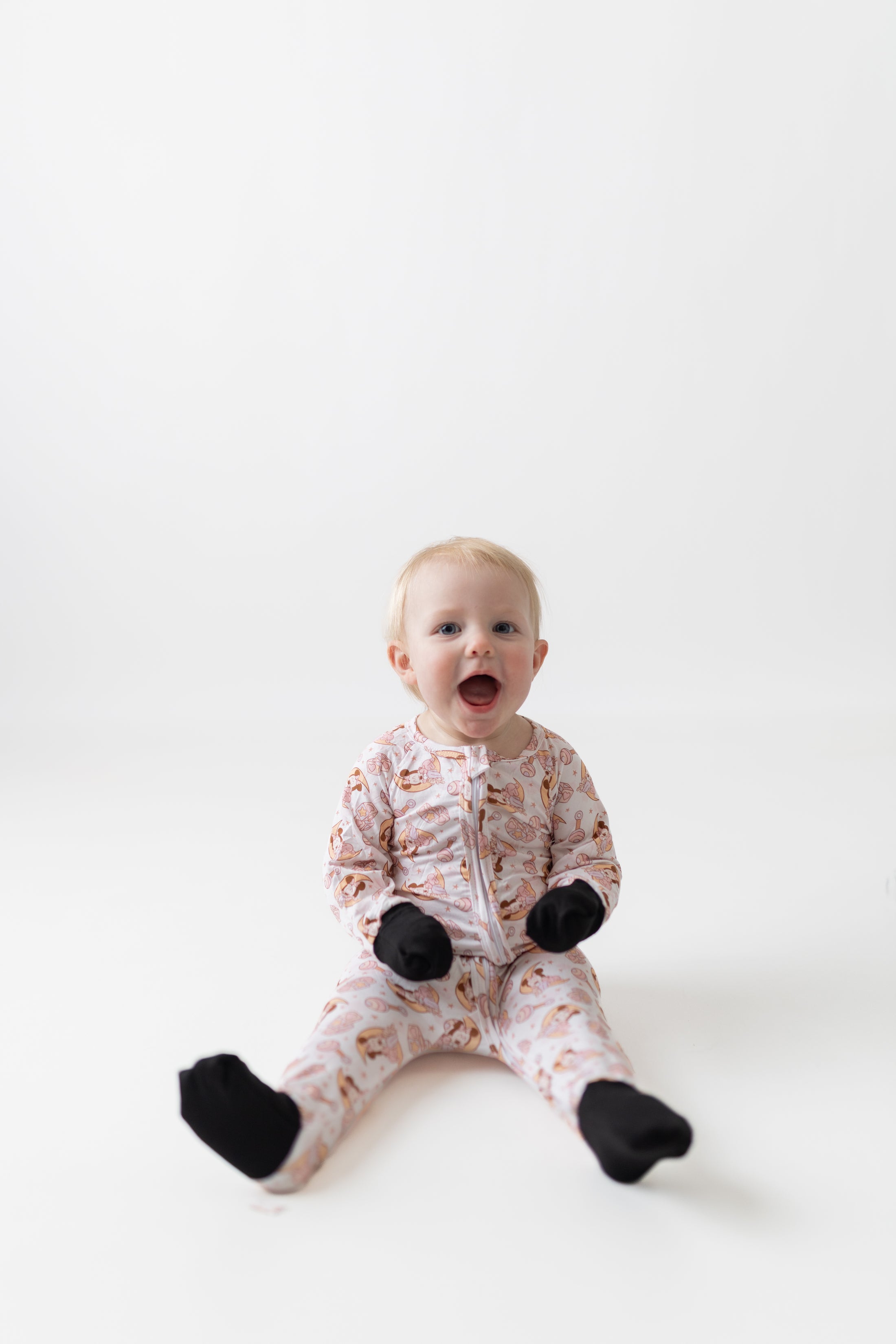 Baby Pink Bamboo Zip Romper