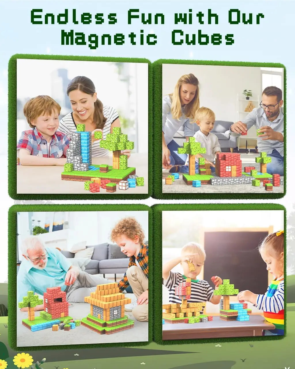 100PCS Magnetic Mine Crafting Blocks Toy