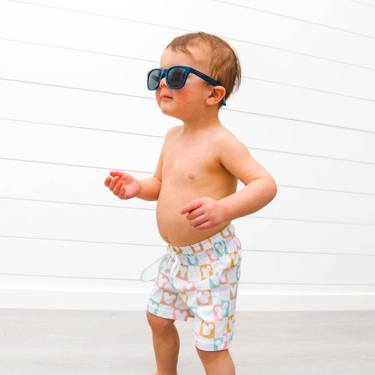 Sweet P Baby Co. - Checkered Magic Boys Swim Shorts - UPF 50