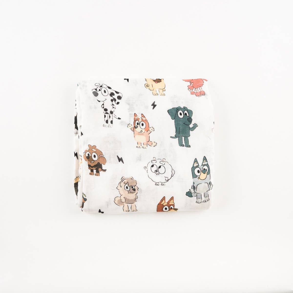 Sweet Ellie Sue - Blue Dog & Friends Muslin Blanket: Plus