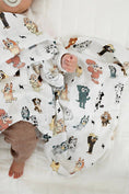 Load image into Gallery viewer, Sweet Ellie Sue - Blue Dog & Friends Muslin Blanket: Plus
