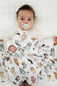 Load image into Gallery viewer, Sweet Ellie Sue - Blue Dog & Friends Muslin Blanket: Plus
