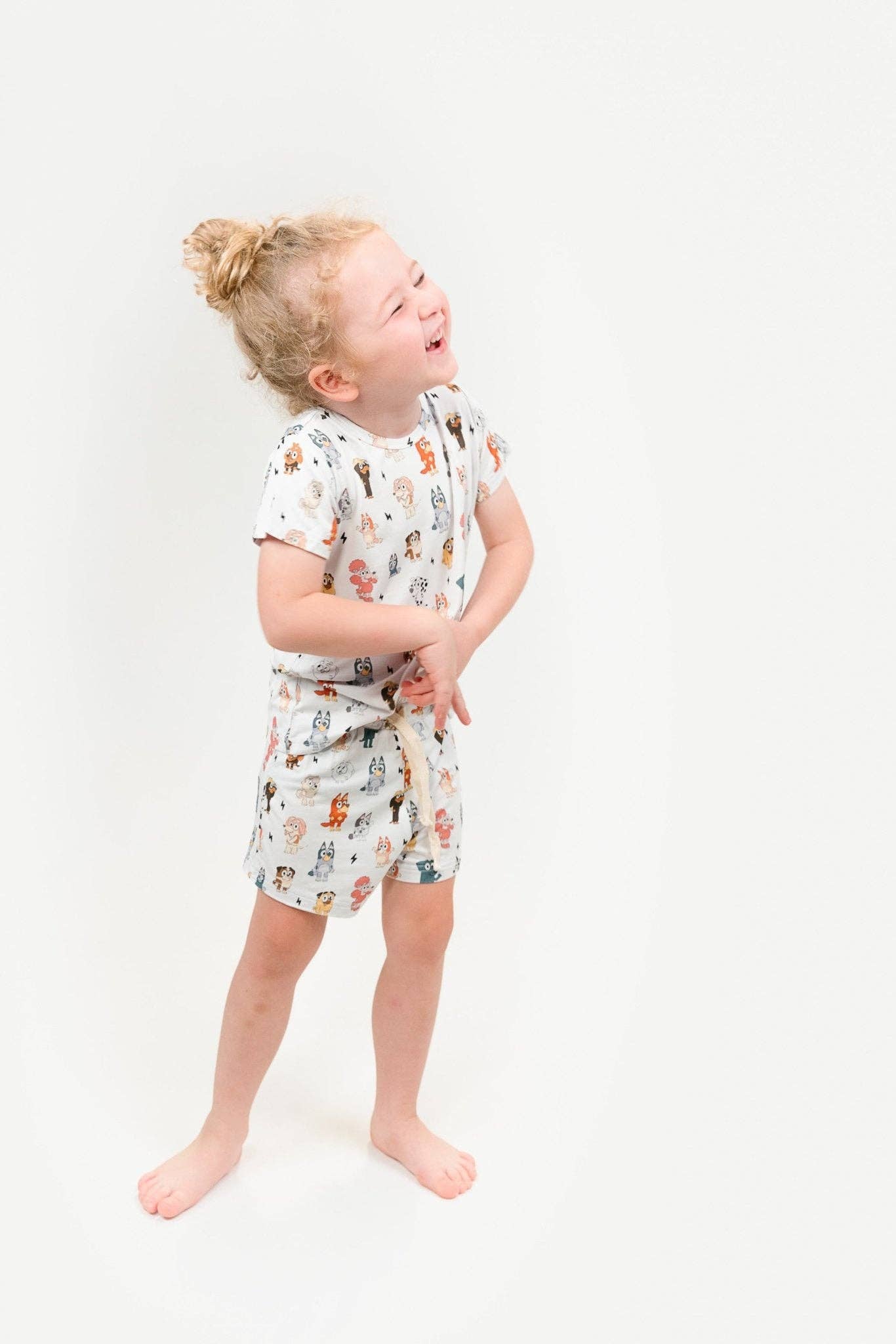 Sweet Ellie Sue - Blue Dog & Friends Shorts Set