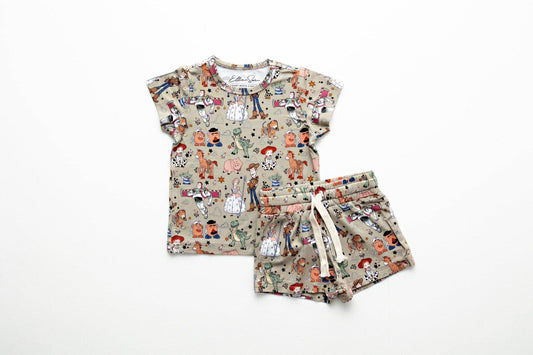 Sweet Ellie Sue - Round Up Gang Shorts Set